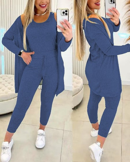 Blue 3 Piece Pants Set