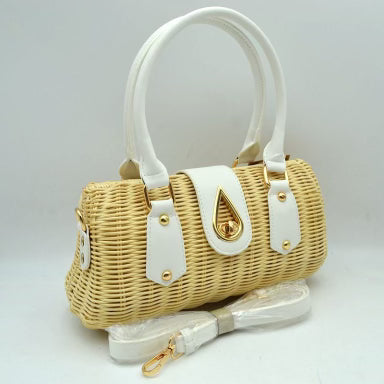 Barrel Rattan Handbag