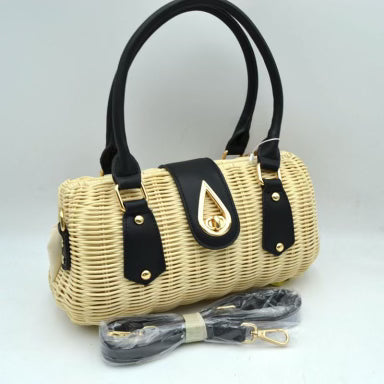 Barrel Rattan Handbag