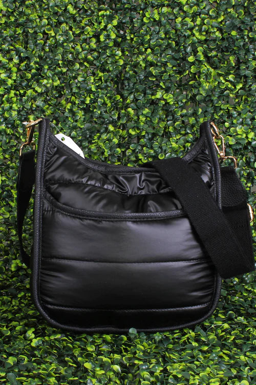 Puffer Quilted Crossbody Bag/Black