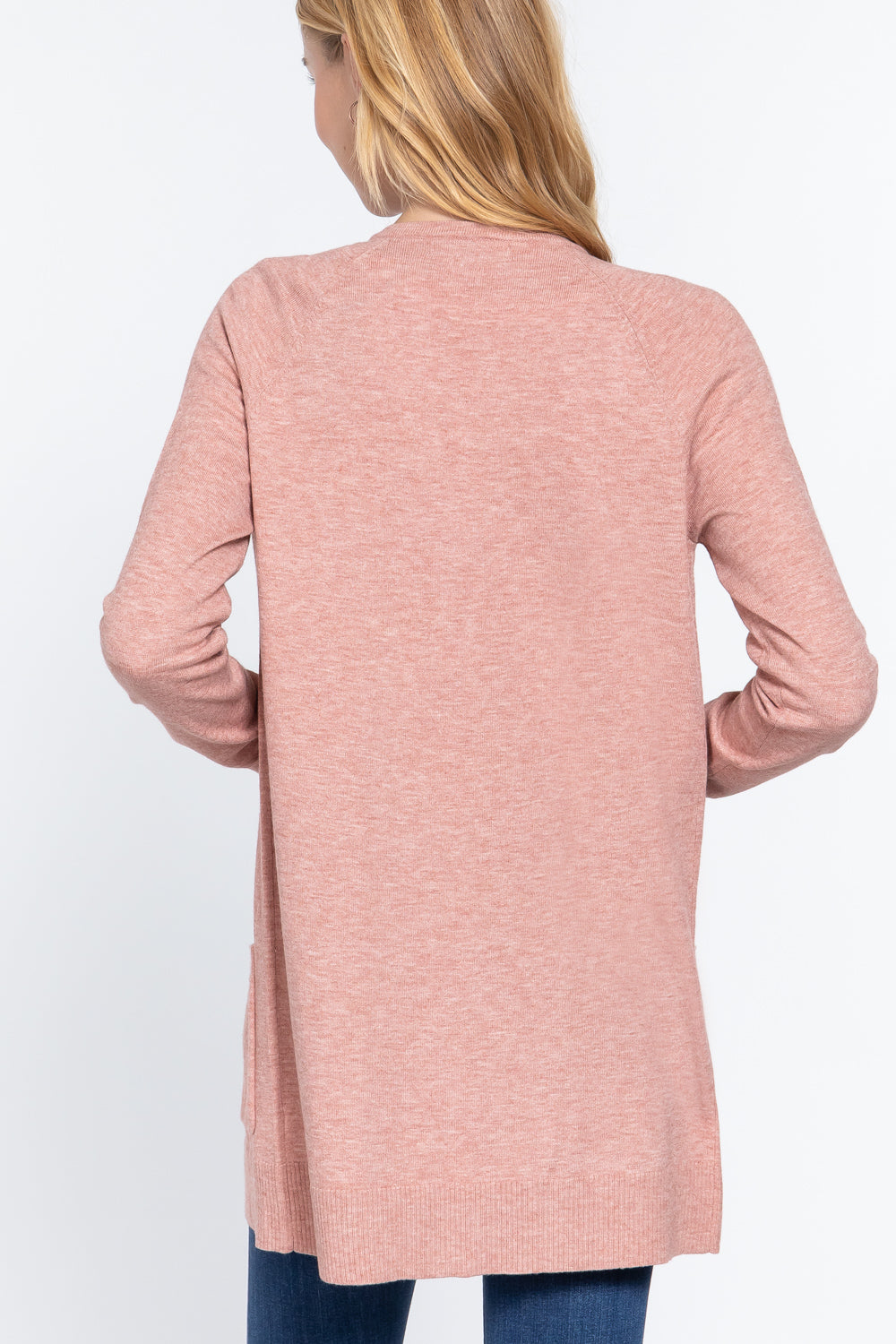 Raglan Slv Open Sweater Cardigan