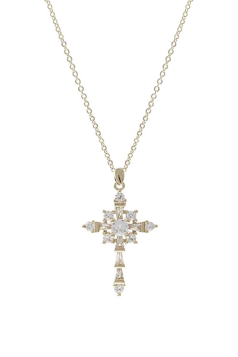 Fancy Cross Pendant Necklace