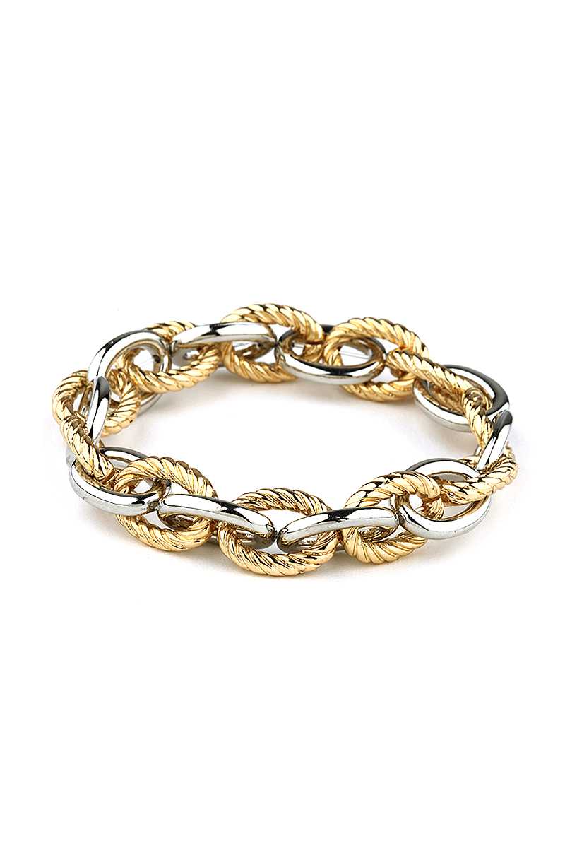 Fashion Metal Double Link Bracelet