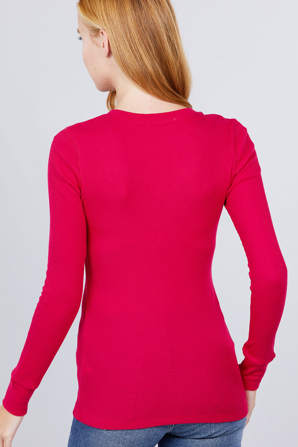 Long Slv V-neck Thermal Top