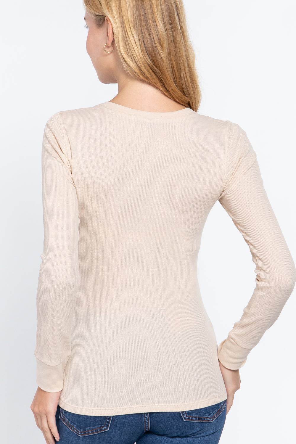 Long Slv V-neck Thermal Top