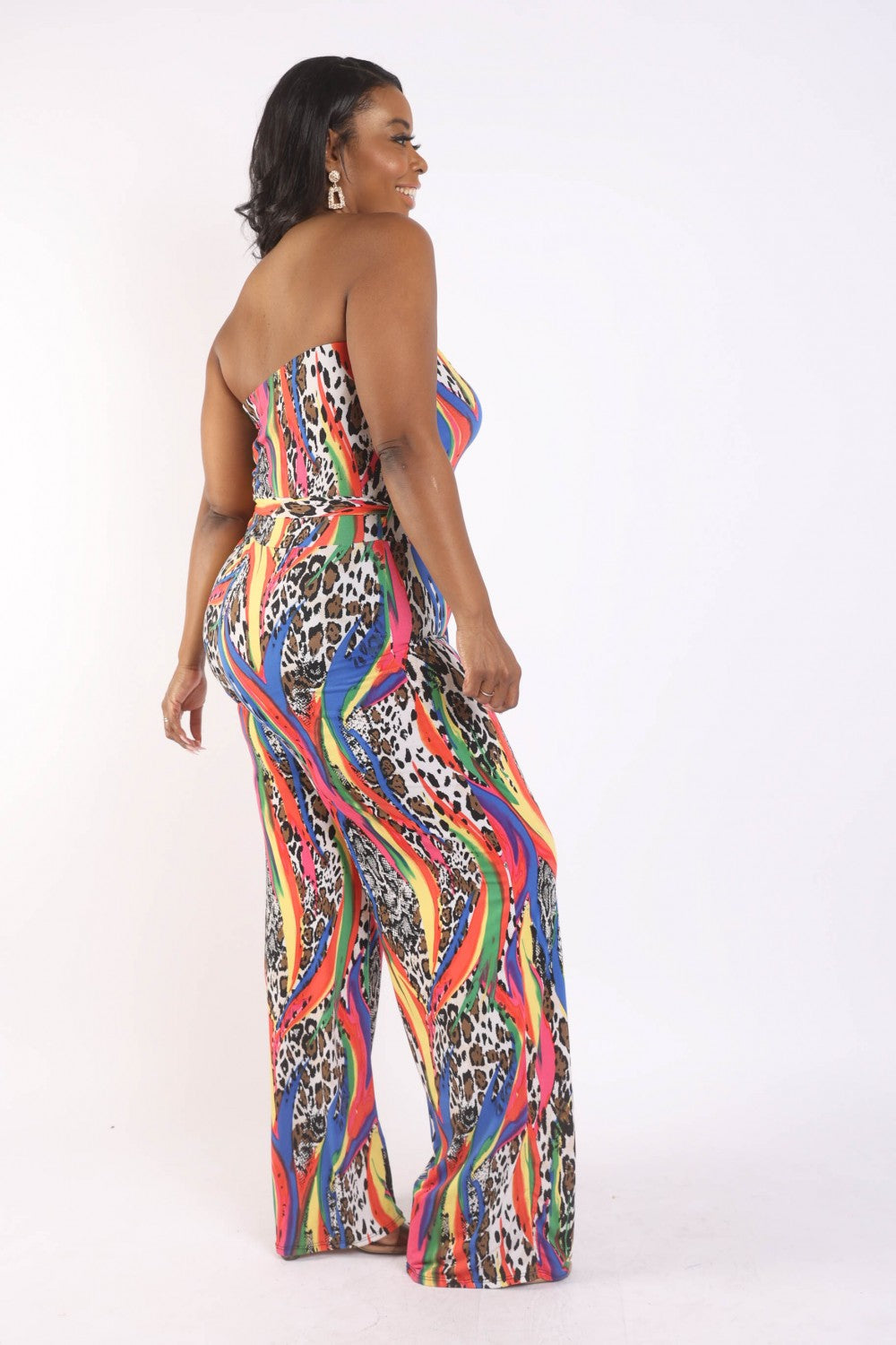 Printed Tube Jumpsuit