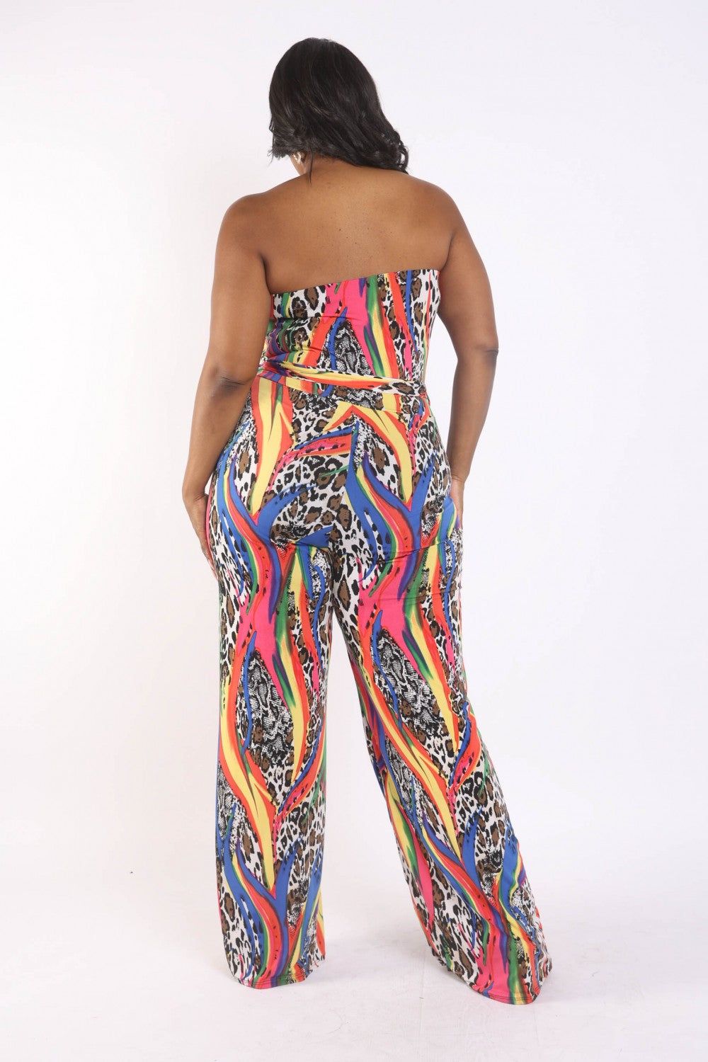 Printed Tube Jumpsuit