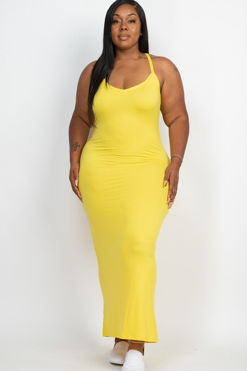 Plus Racer Back Maxi Dress