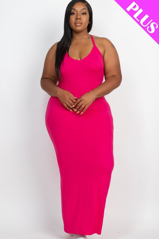 Plus Racer Back Maxi Dress