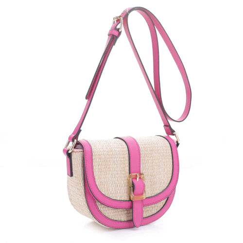 Carmen Woven straw Crossbody