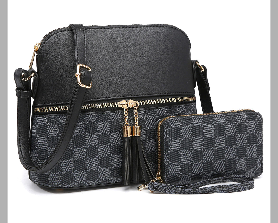 Monogram crossbody handbag