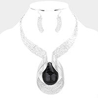 Marble Teardrop Necklace