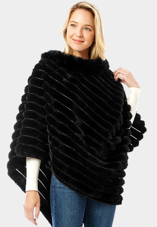 Faux Fur Poncho