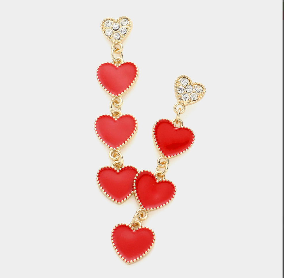 Heart Dangled Earrings