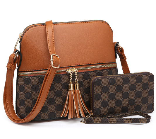 Monogram crossbody handbag