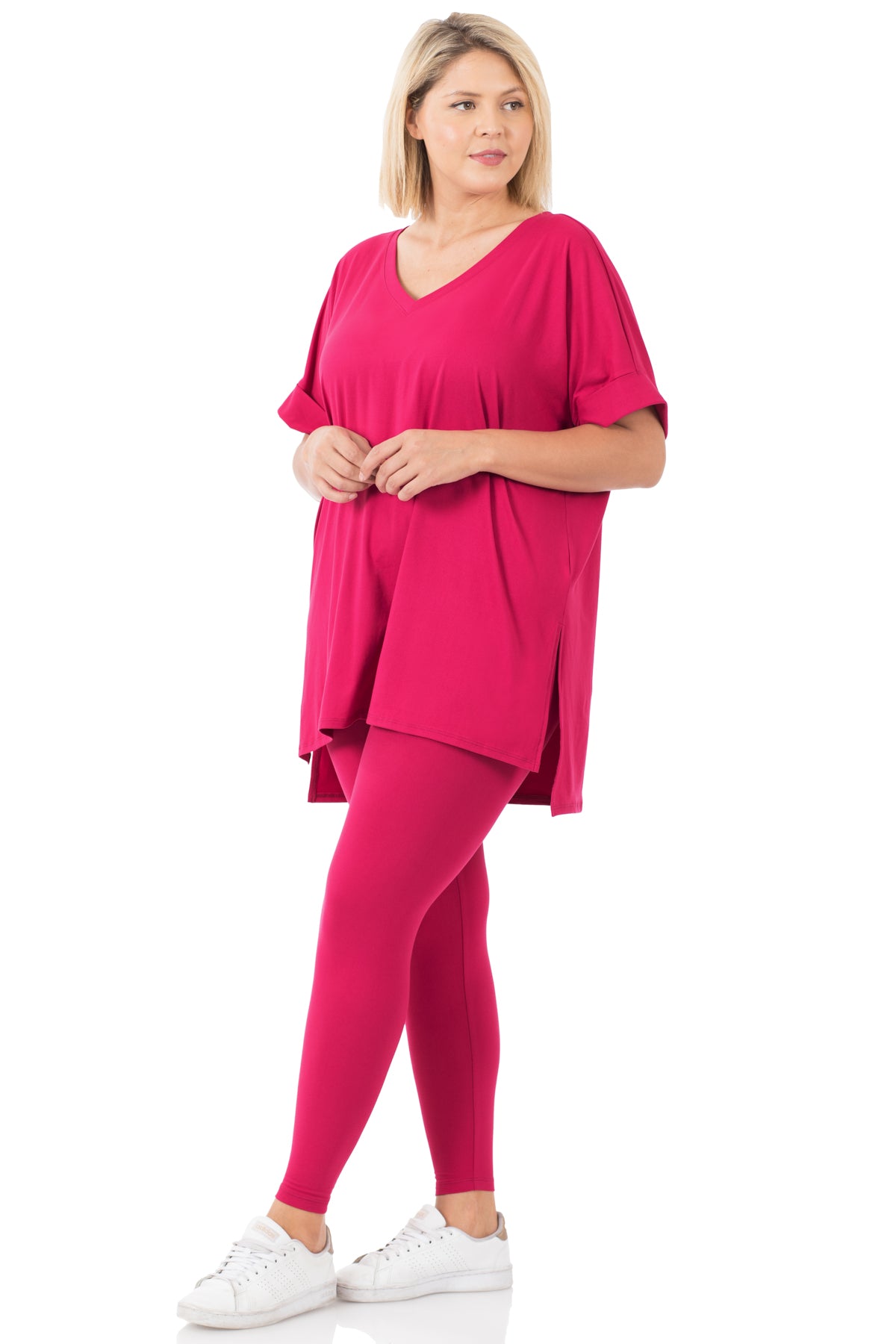 2-PC Legging Pant Set/Magenta